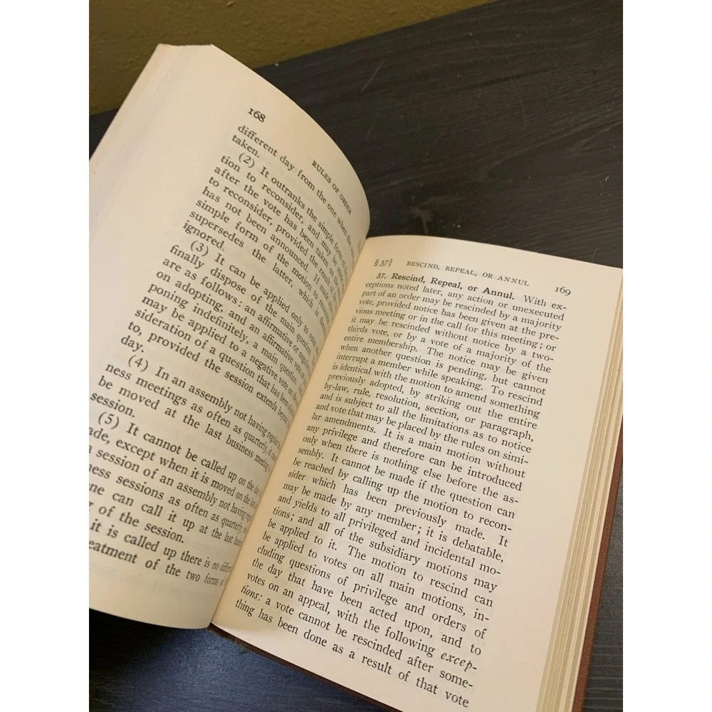 Robert's Rules of Order 1951 Seventy-fifth Anniversary Edition - Hardcover